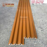 Lam sóng tròn gỗ nhựa ngoài trời 3ST195X30