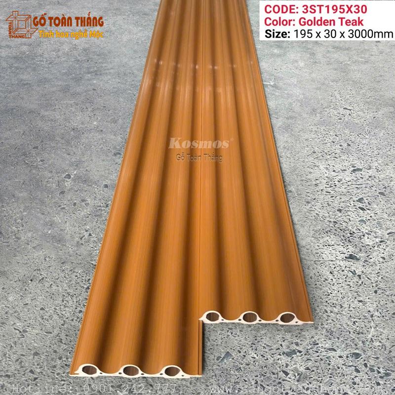 Lam sóng tròn gỗ nhựa ngoài trời 3ST195X30 1 Lam sóng tròn gỗ nhựa ngoài trời 3ST195X30