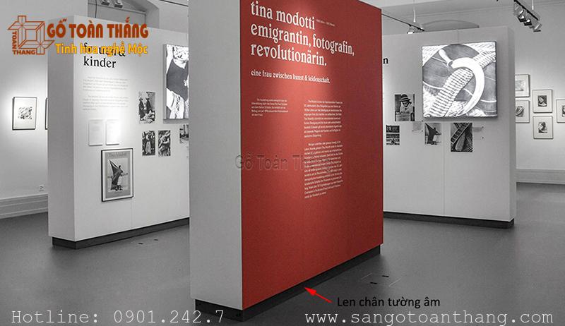 Len chân tường âm dùng cho không gian ít bám bụi