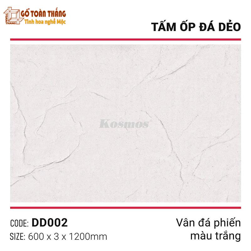 Tấm đá dẻo vân đá phiến DD002 trắng 1 Tấm đá dẻo vân đá phiến DD002 trắng