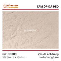 Tấm đá dẻo vân đá ánh trăng DD003 trắng kem