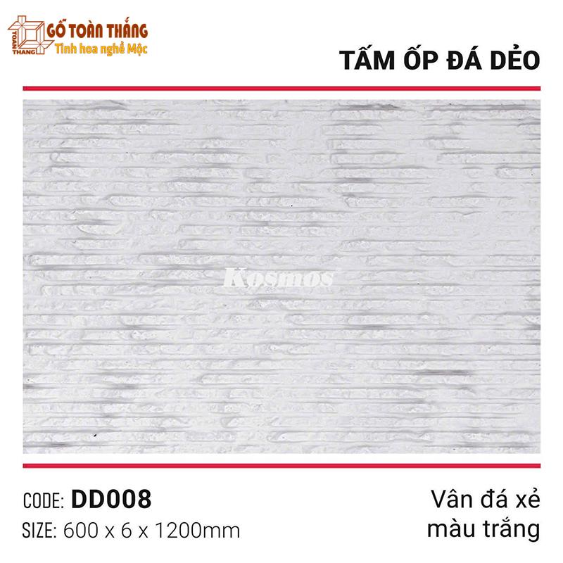 Tấm đá dẻo bề mặt vân đá xẻ DD008 trắng 1 Tấm đá dẻo bề mặt vân đá xẻ DD008 trắng