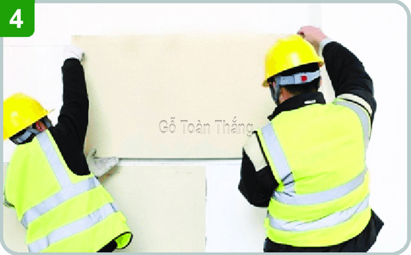 Ốp tấm đá mềm lên tường