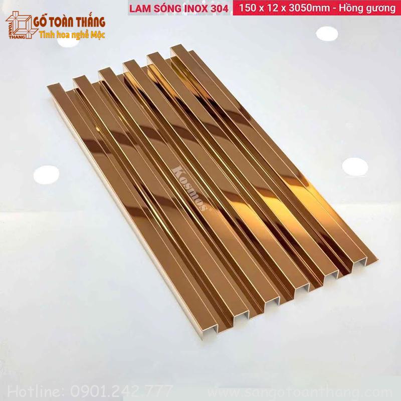Lam sóng inox 304 hồng gương 1 Lam sóng inox 304 hồng gương