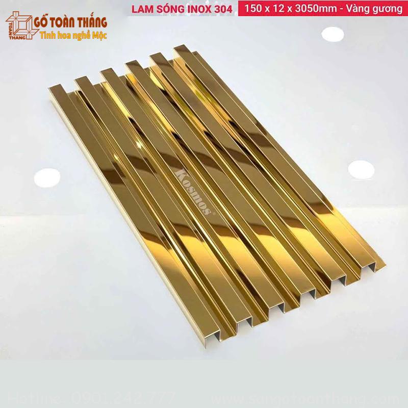 Lam sóng inox 304 vàng gương 1 Lam sóng inox 304 vàng gương