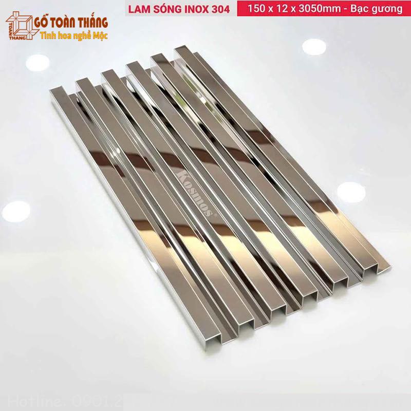 Lam sóng inox 304 bạc gương 1 Lam sóng inox 304 bạc gương