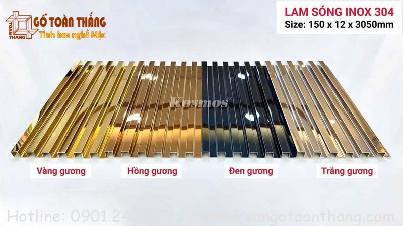 Lam sóng inox 304 đen gương 2 Lam sóng inox 304 đen gương - Ảnh 2