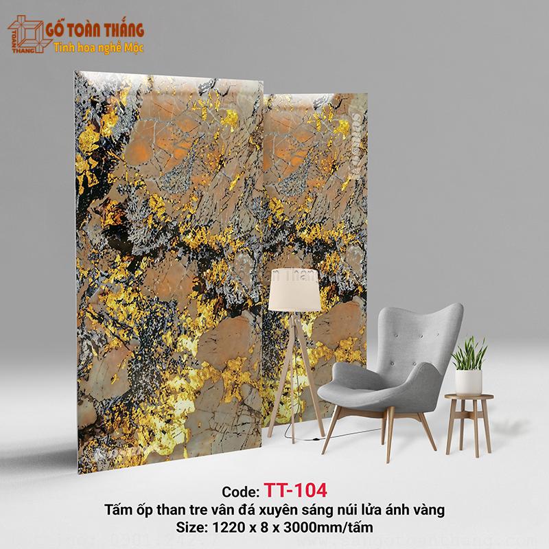 Tấm than tre vân đá xuyên sáng núi lữa ánh vàng TT-104 1 Tấm than tre vân đá xuyên sáng núi lữa ánh vàng TT-104