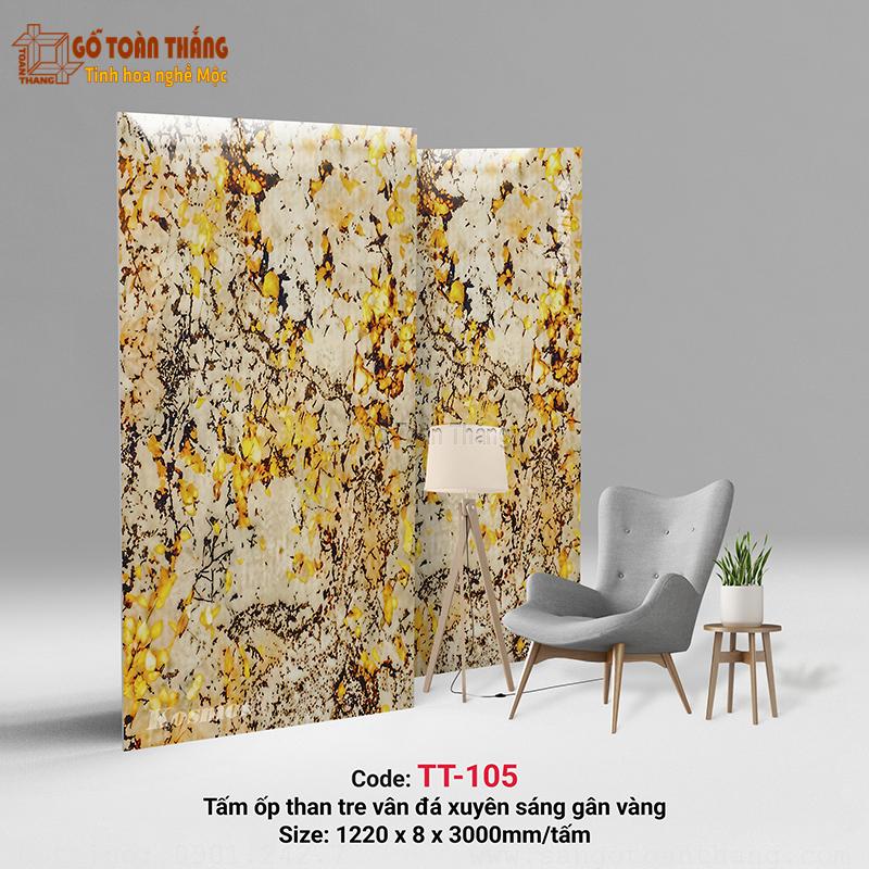 Tấm than tre vân đá xuyên sáng gân vàng TT-105 1 Tấm than tre vân đá xuyên sáng gân vàng TT-105