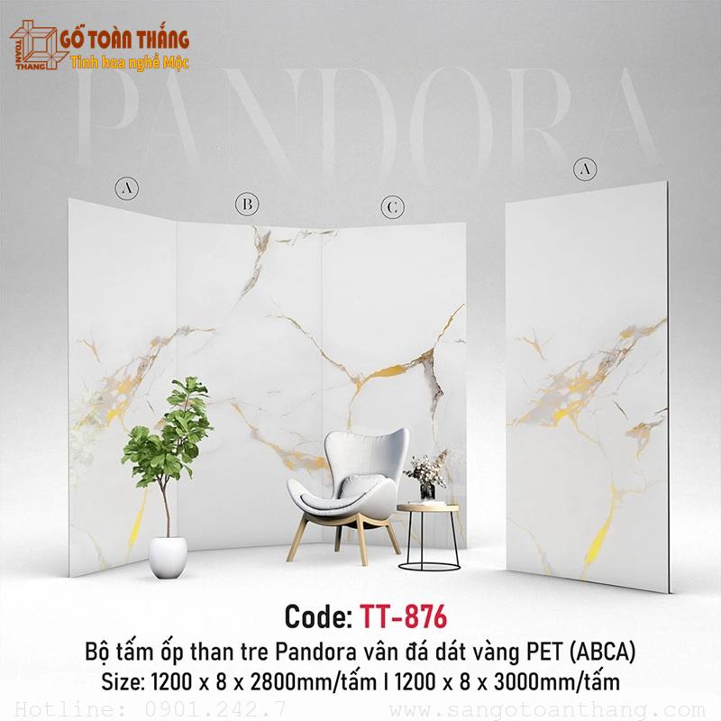 Tấm than tre Pandora vân đá dát vàng TT-876 1 Tấm than tre Pandora vân đá dát vàng TT-876