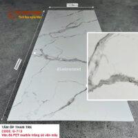 Tấm than tre Galawood 8mm trắng vân đá G-713