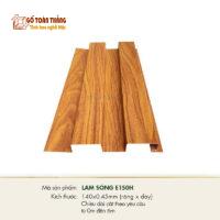 Tấm lam 2 sóng nhôm vân gỗ Gõ đỏ E150H