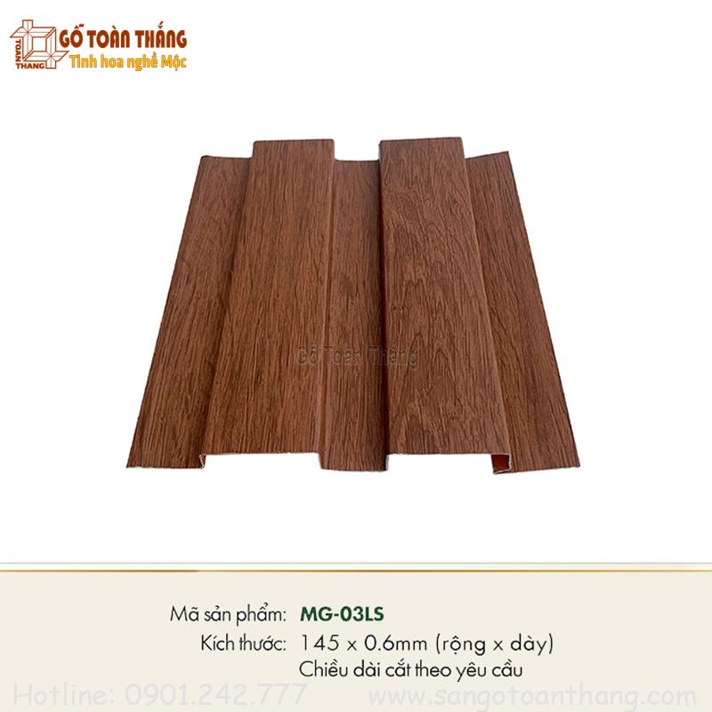 Tấm lam 2 sóng nhôm vân gỗ Hương MG-03LS 1 Tấm lam 2 sóng nhôm vân gỗ Hương MG-03LS