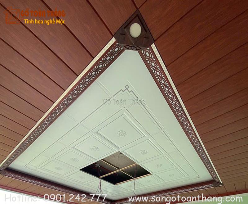 Mẫu trần nhôm giả vân gỗ đẹp 02
