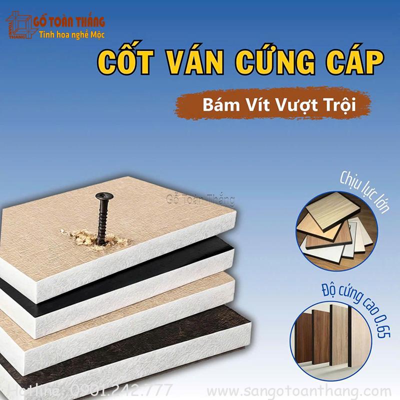 Độ dày Tấm ốp than tre 17mm giúp bám vít tốt