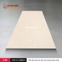 Tấm than tre Galawood 8mm vân vải canvas kem nhạt G-705