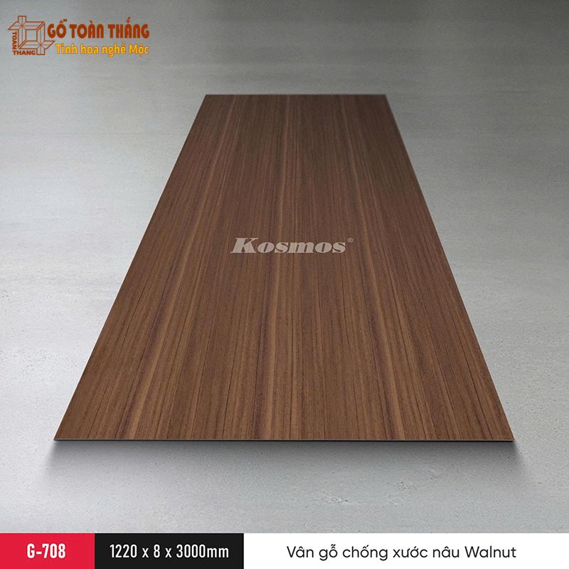 Tấm than tre Galawood 8mm vân gỗ Óc Chó G-708 1 Tấm than tre Galawood 8mm vân gỗ Óc Chó G-708
