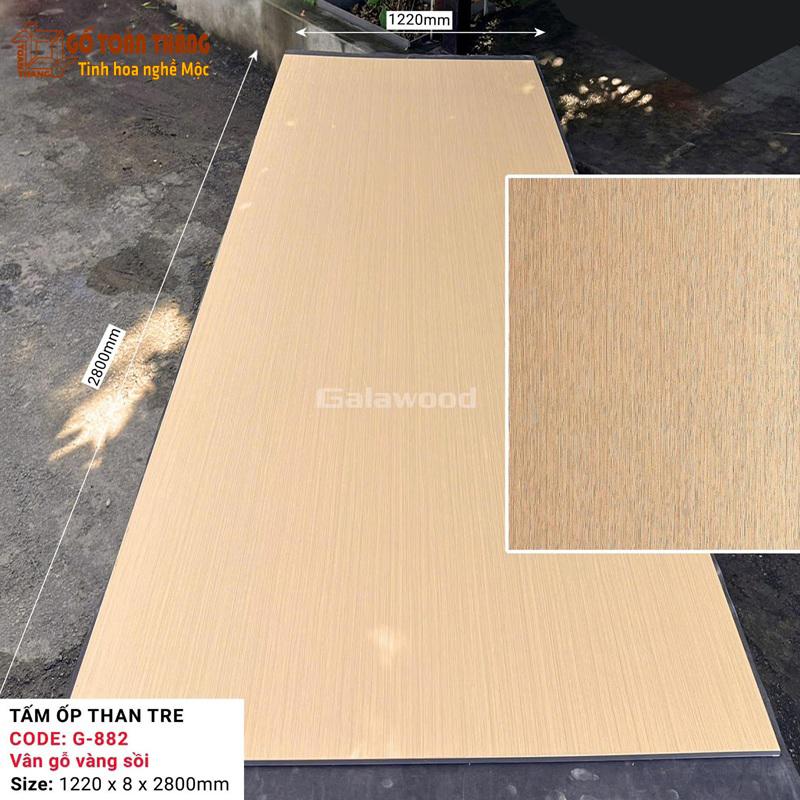 Tấm than tre Galawood 8mm vân gỗ sồi G-882 1 Tấm than tre Galawood 8mm vân gỗ sồi G-882
