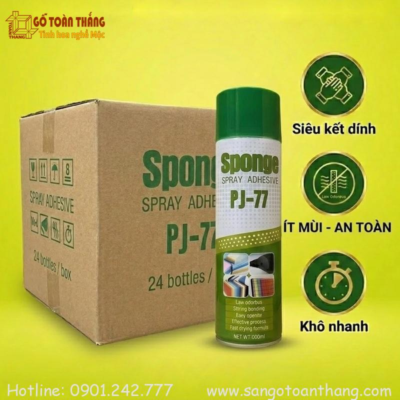 Keo dán dạng xịt đa năng PJ-77 3 Keo dán dạng xịt đa năng PJ-77 - Ảnh 3