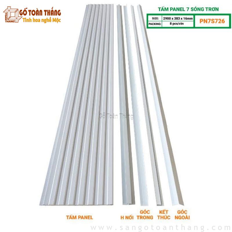Tấm Panel 7 sóng màu trắng Glotex PN7S726