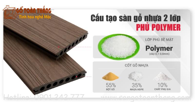 Sàn gỗ nhựa hèm khít (hèm kín) dùng cho ngoài trời năm 2026 3 Sàn gỗ nhựa hèm khít có cấu tạo hèm khóa thông minh