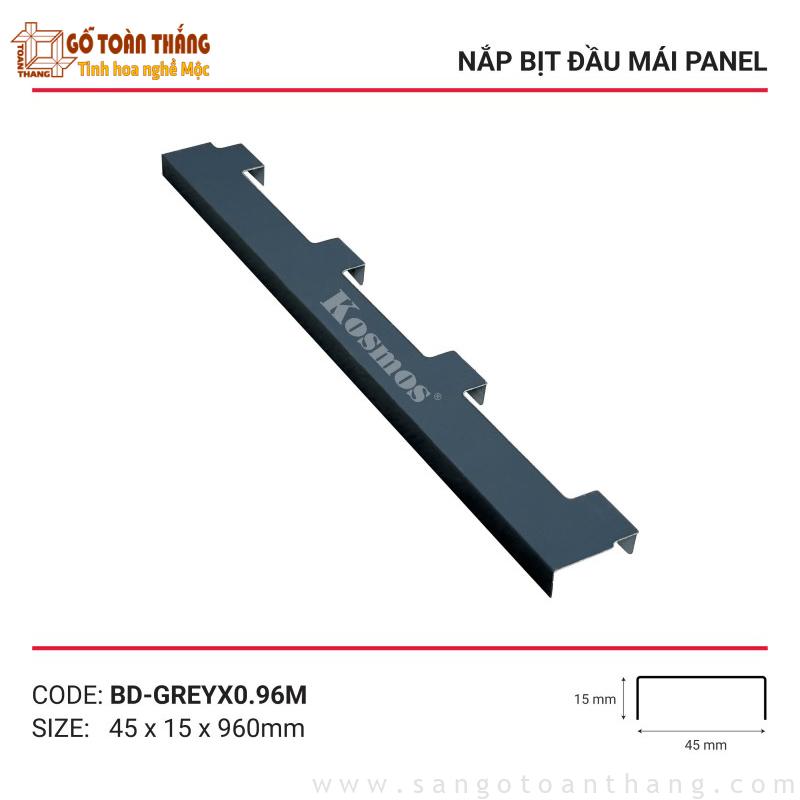 Nắp bịt đầu mái panel Kosmos BD-GREYX0.96M