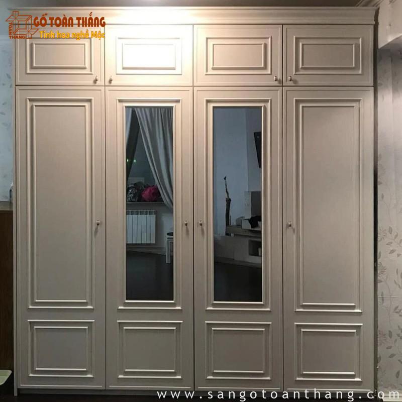 Phào chỉ cánh tủ bếp, tủ áo đẹp, cho nội thất Tân cổ điển 21 Phào chỉ trang trí cho cánh tủ áo