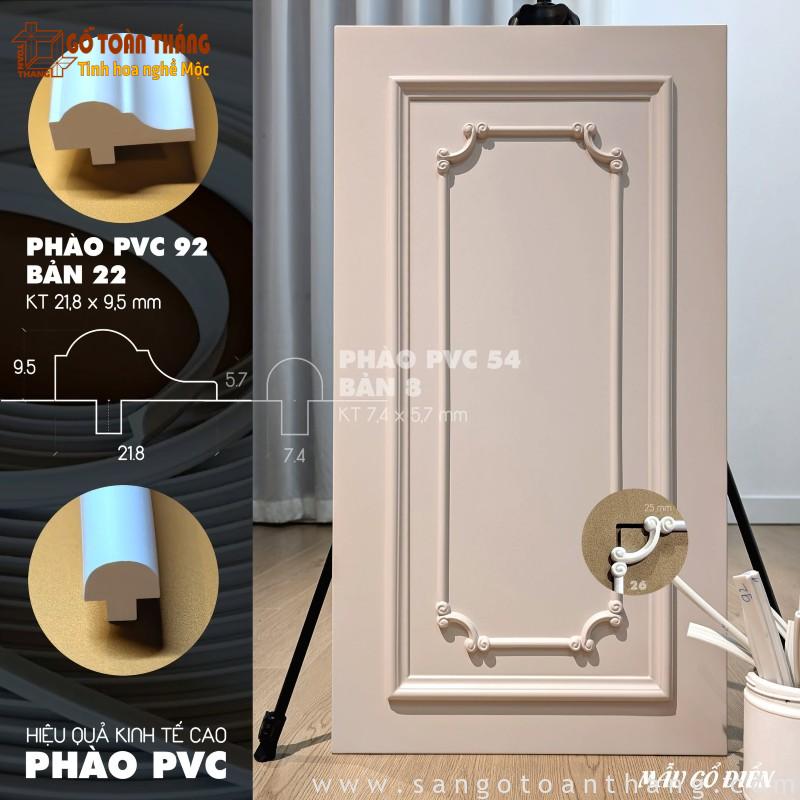 Phào chỉ cánh tủ bếp, tủ áo đẹp, cho nội thất Tân cổ điển 6 Phào chỉ 22mm và 8mm