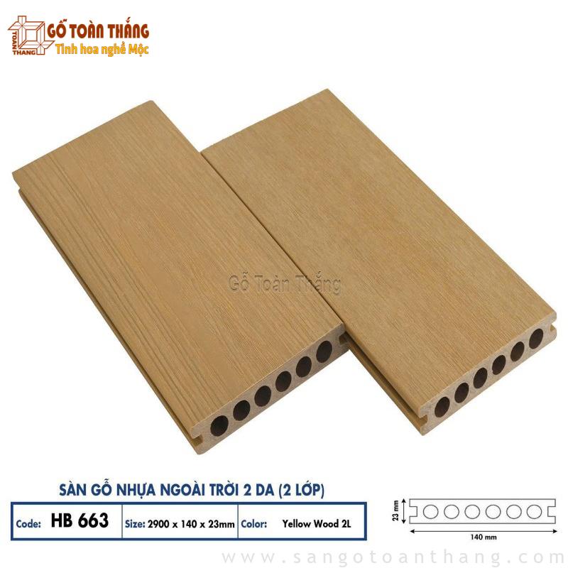 Sàn gỗ nhựa ngoài trời 2 da Hobiwood HB663 1 Sàn gỗ nhựa ngoài trời 2 da Hobiwood HB663