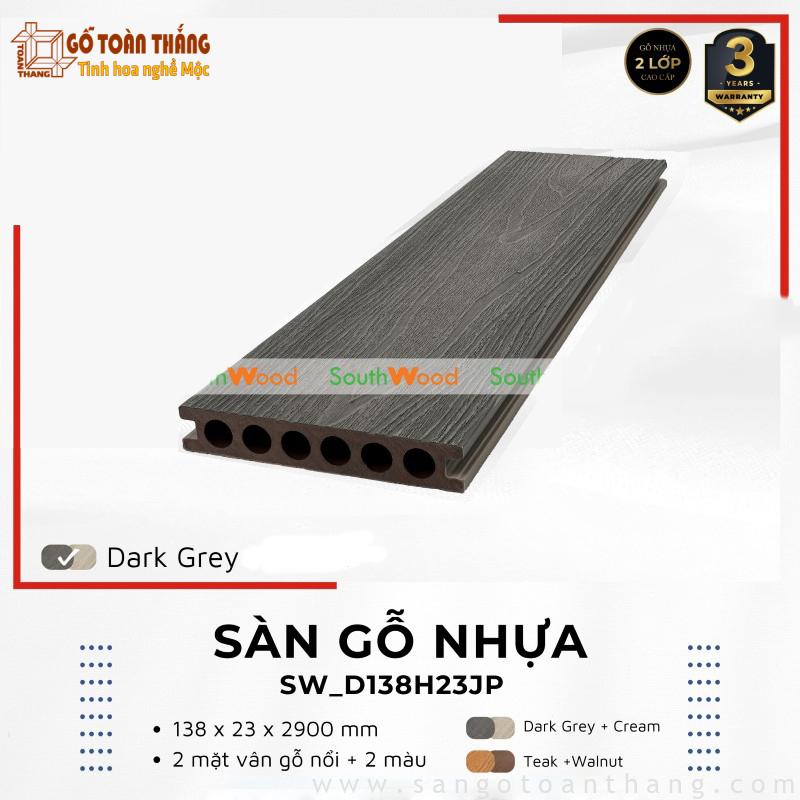 Sàn gỗ nhựa Southwood 2 lớp SW-D138H23JP DarkGrey 1 Sàn gỗ nhựa Southwood 2 lớp SW-D138H23JP DarkGrey