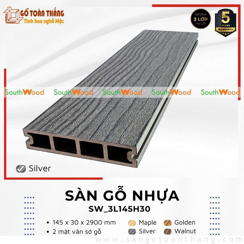 Sàn gỗ nhựa Southwood 3 lớp SW-3L145H30 Silver 1 Sàn gỗ nhựa Southwood 3 lớp SW-3L145H30 Silver