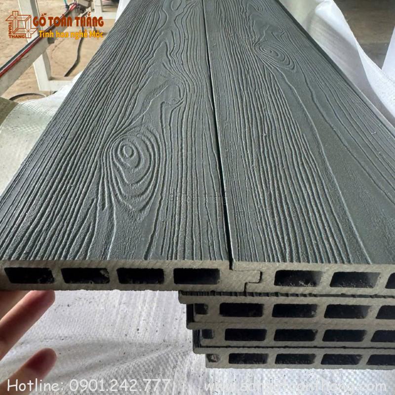 Sàn gỗ nhựa hèm khít (hèm kín) dùng cho ngoài trời năm 2026 19 Sàn nhựa hèm khít màu Grey