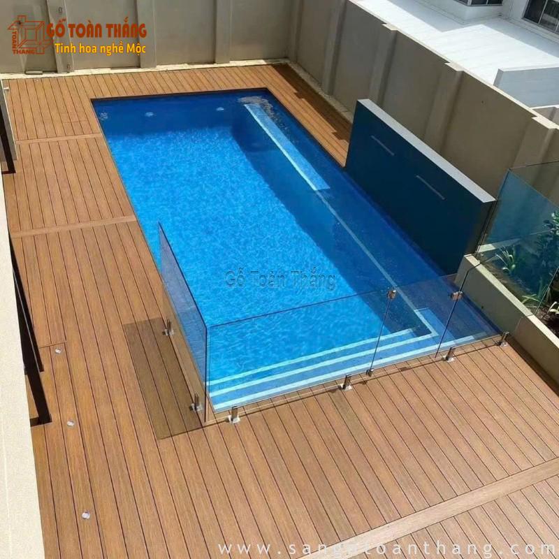 Sàn gỗ nhựa ngoài trời 2 da: Top 5+ Thương hiệu Uy tín & Rẻ 51 Sàn gỗ nhựa ngoài trời 2 da ứng dụng lát sàn hồ bơi