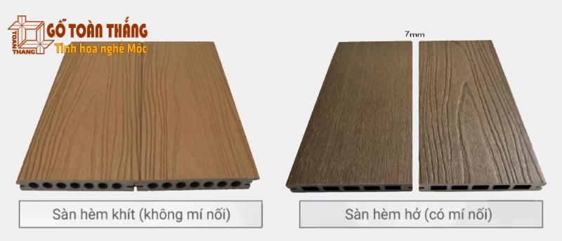Sàn gỗ nhựa hèm khít (hèm kín) dùng cho ngoài trời năm 2026 7 Sàn gỗ nhựa hèm khít và sàn nhựa ngoài trời truyền thống